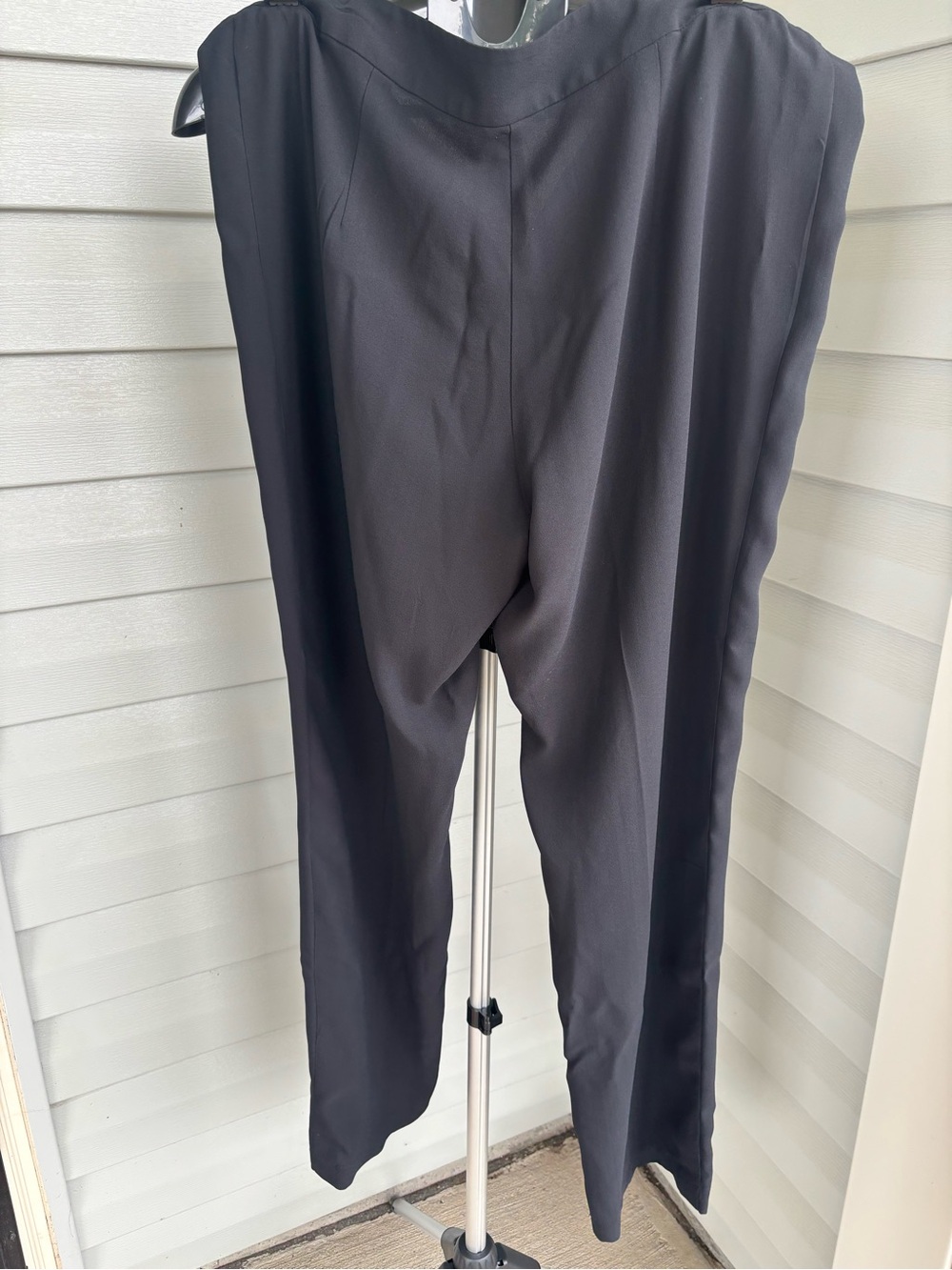 Eileen Fisher Women’s M Black 100% Silk Pants Straight Leg Minimalist Career - Picture 5 of 6